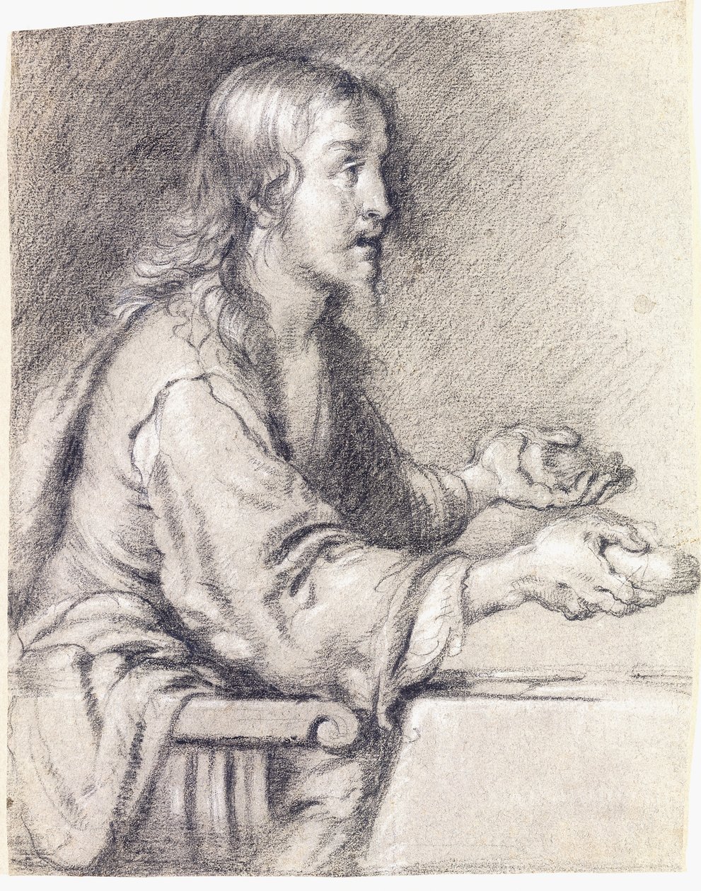 Kristus i Emmaus presenterer brødet av Bernardo Strozzi