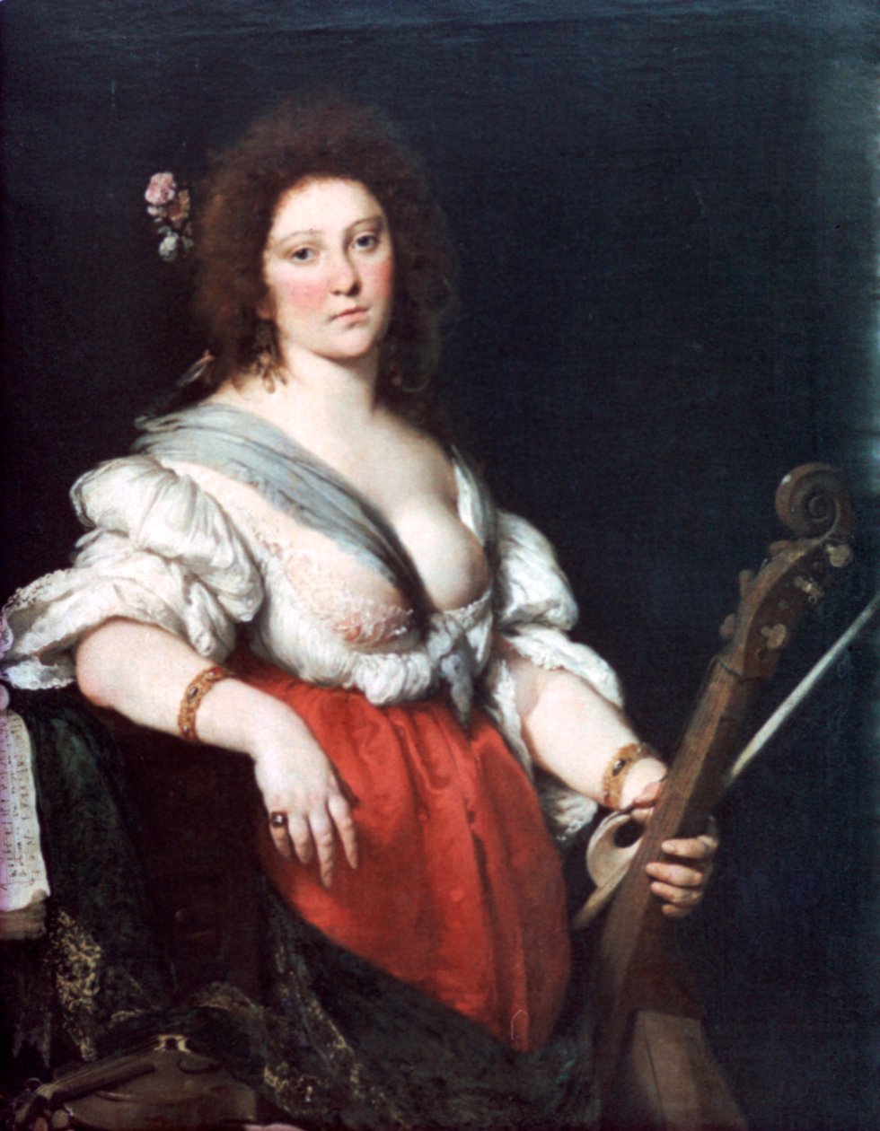 Gamba-spiller, c1635 av Bernardo Strozzi