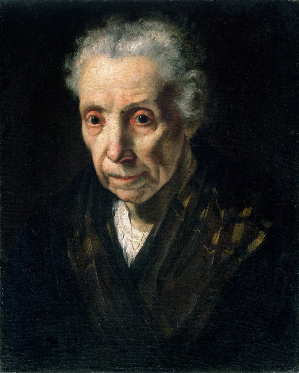Hodet til en gammel kvinne av Bernardo Strozzi