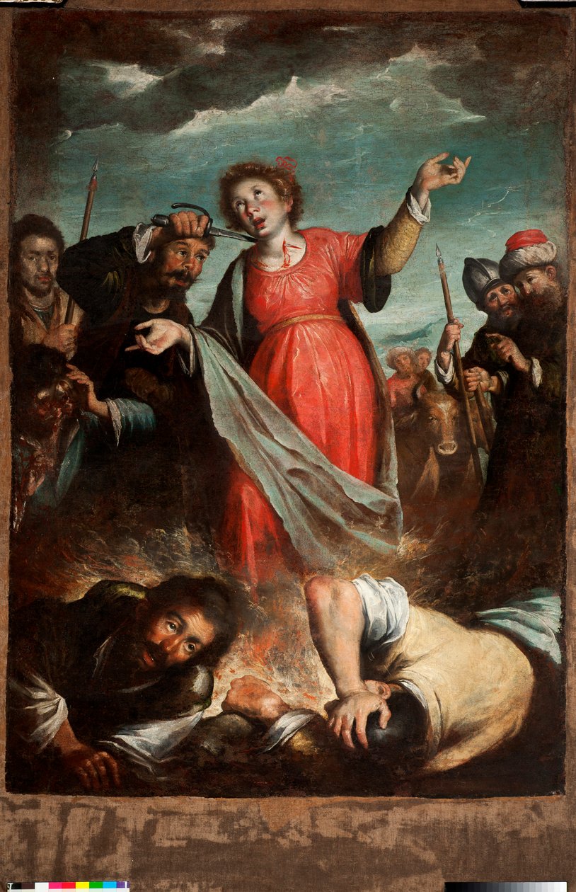 Martyrdom of Saint Lucia (olje på lerret) av Bernardo Strozzi