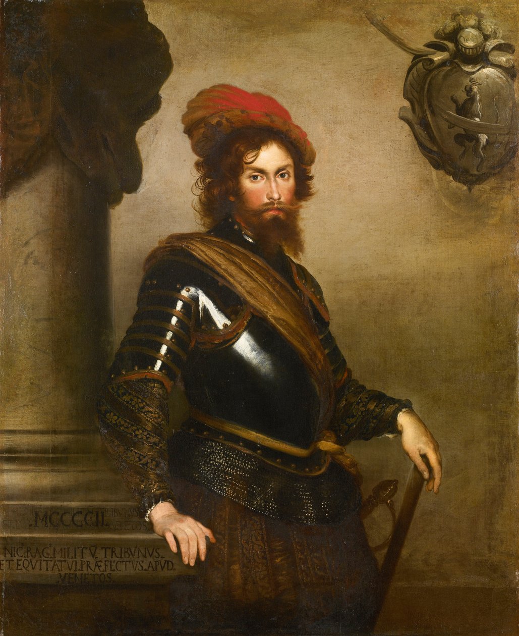 Portrett av Nicolò Raggi. av Bernardo Strozzi