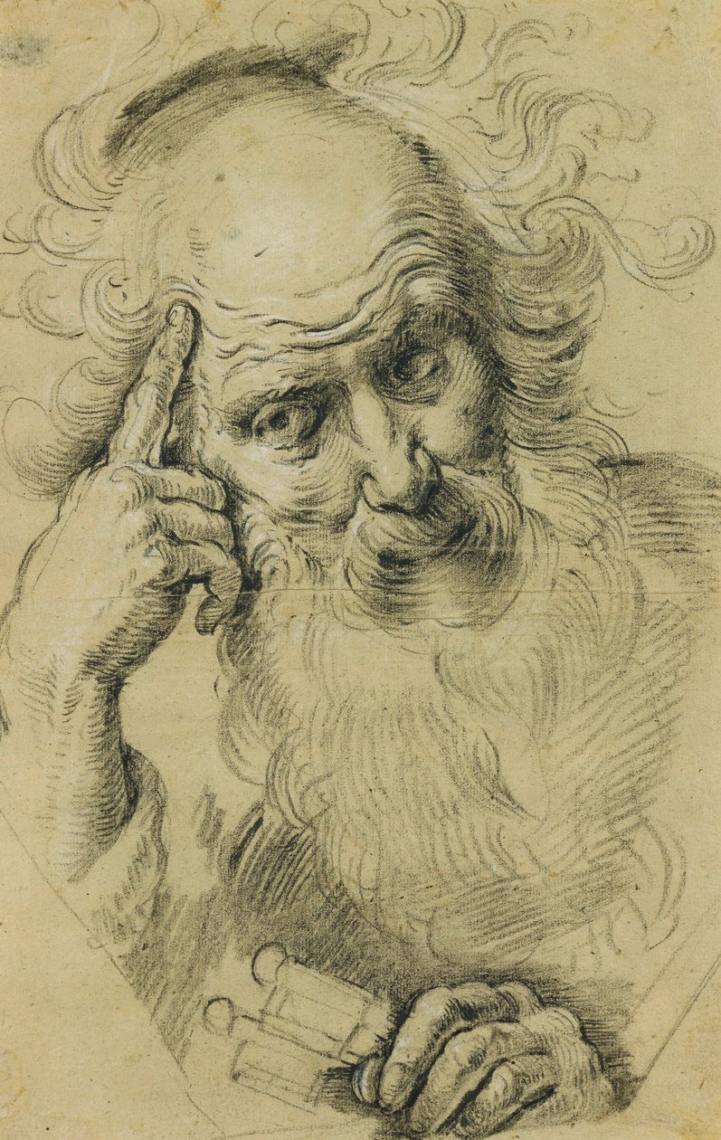 Saint Peter mediterer; Saint Pierre Meditant, av Bernardo Strozzi