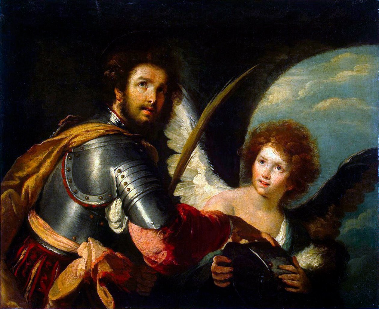 Saint Secundus and Angel', c1640. av Bernardo Strozzi