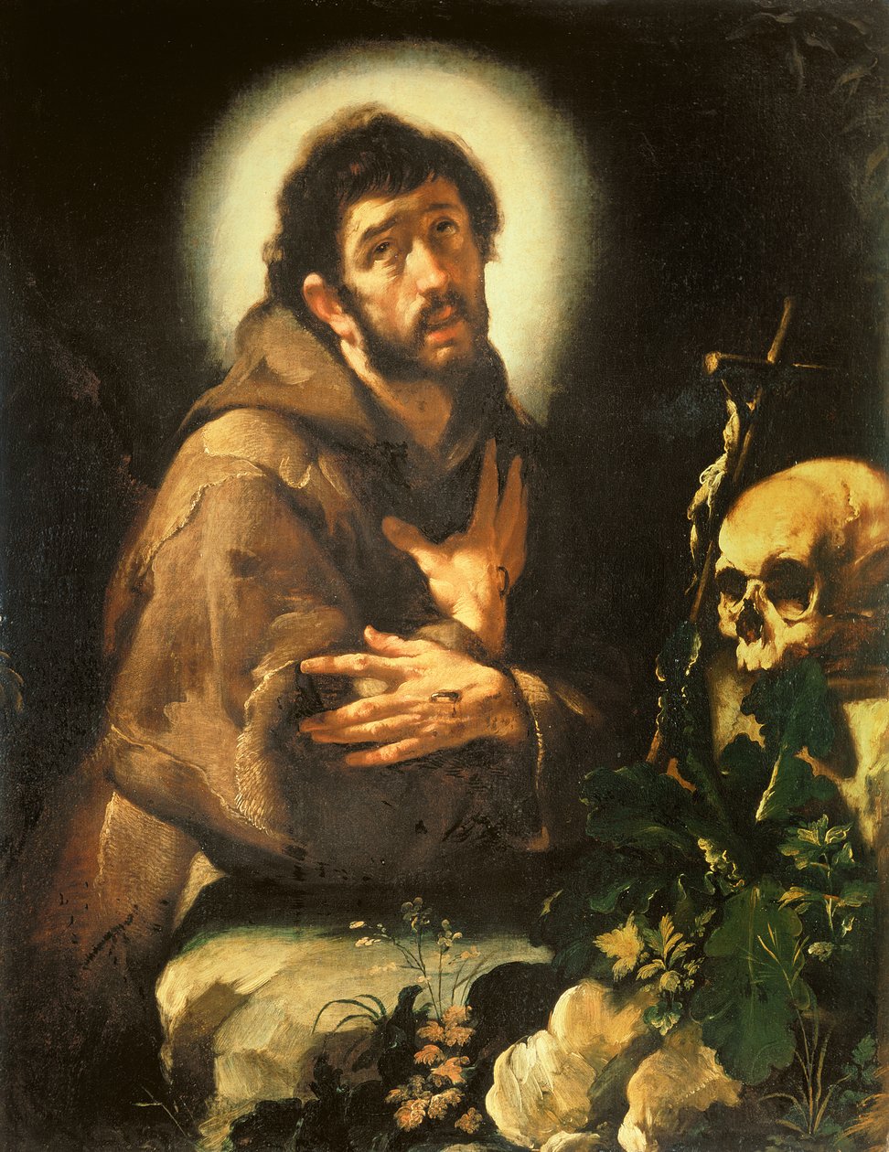 Den hellige Frans i ekstase, ca. 1615-18 av Bernardo Strozzi