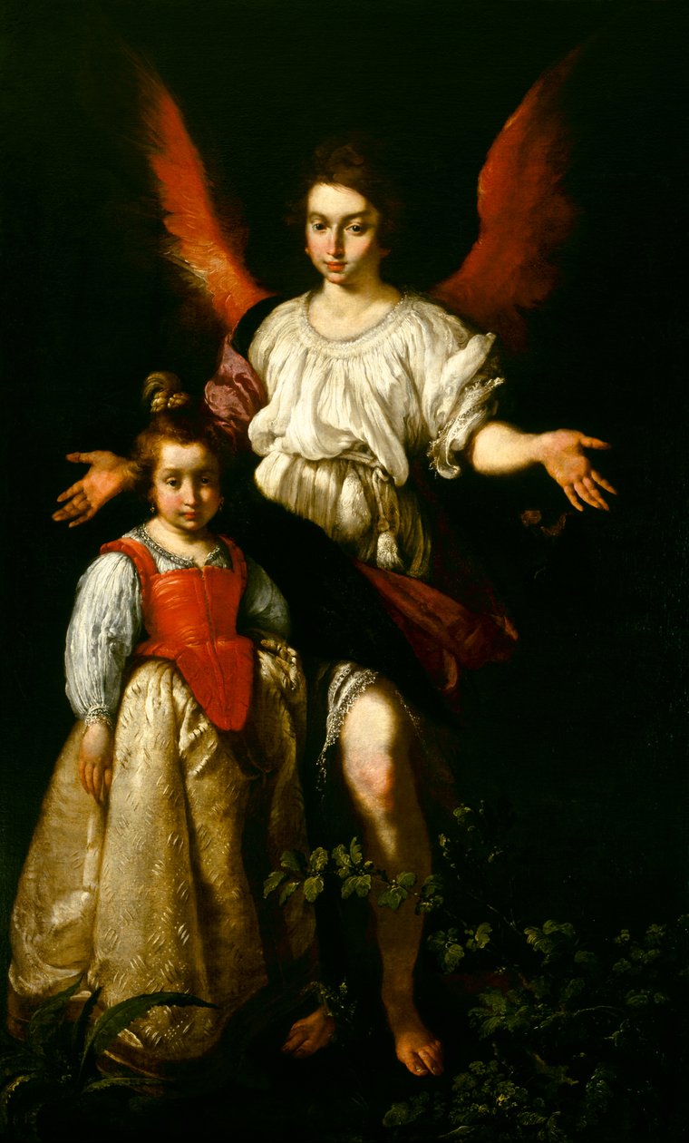 Skytsengelen, ca. 1630 av Bernardo Strozzi