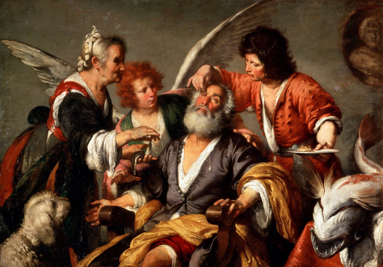 The Healing of Tobit, c1635. av Bernardo Strozzi