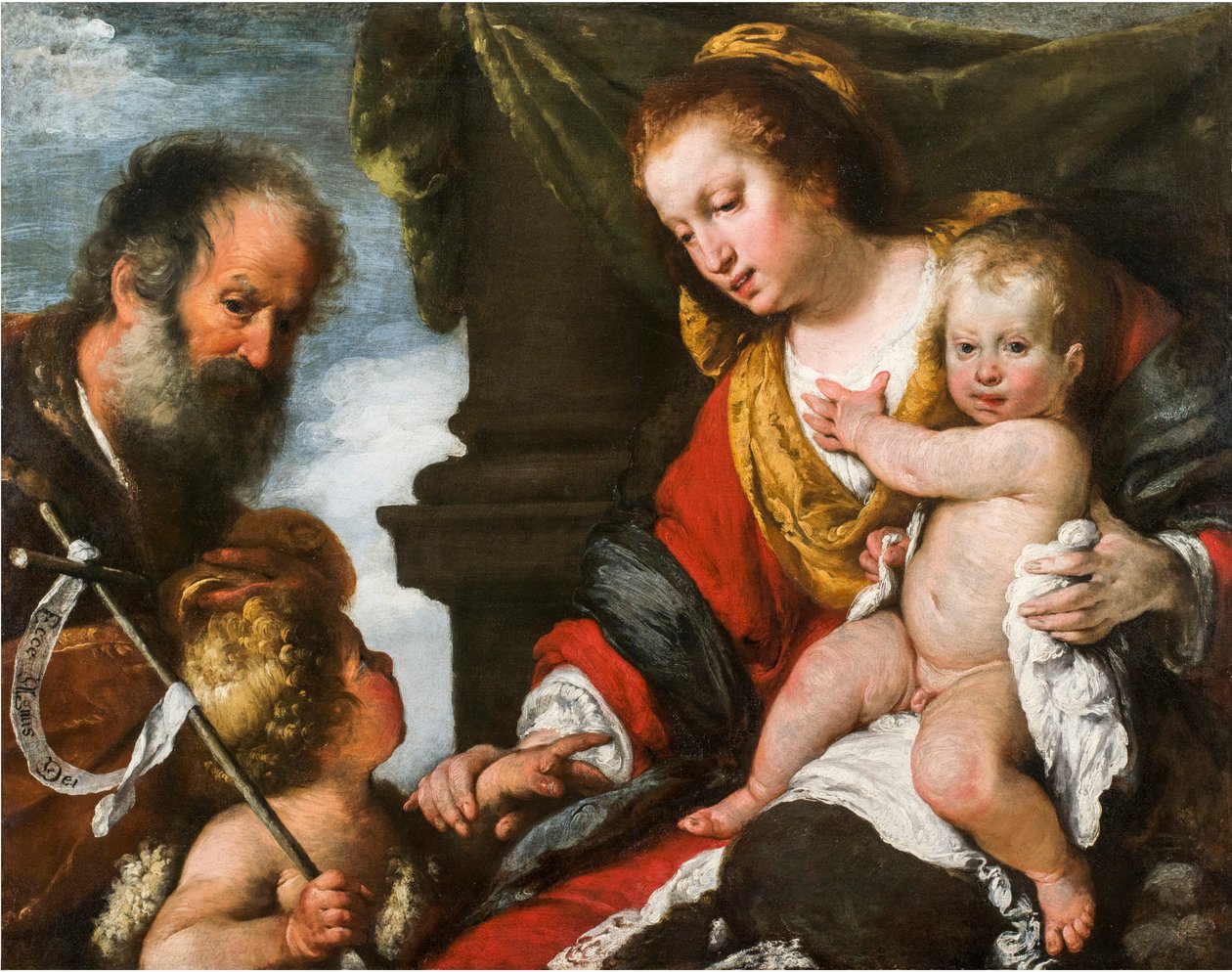 Den hellige familie. av Bernardo Strozzi