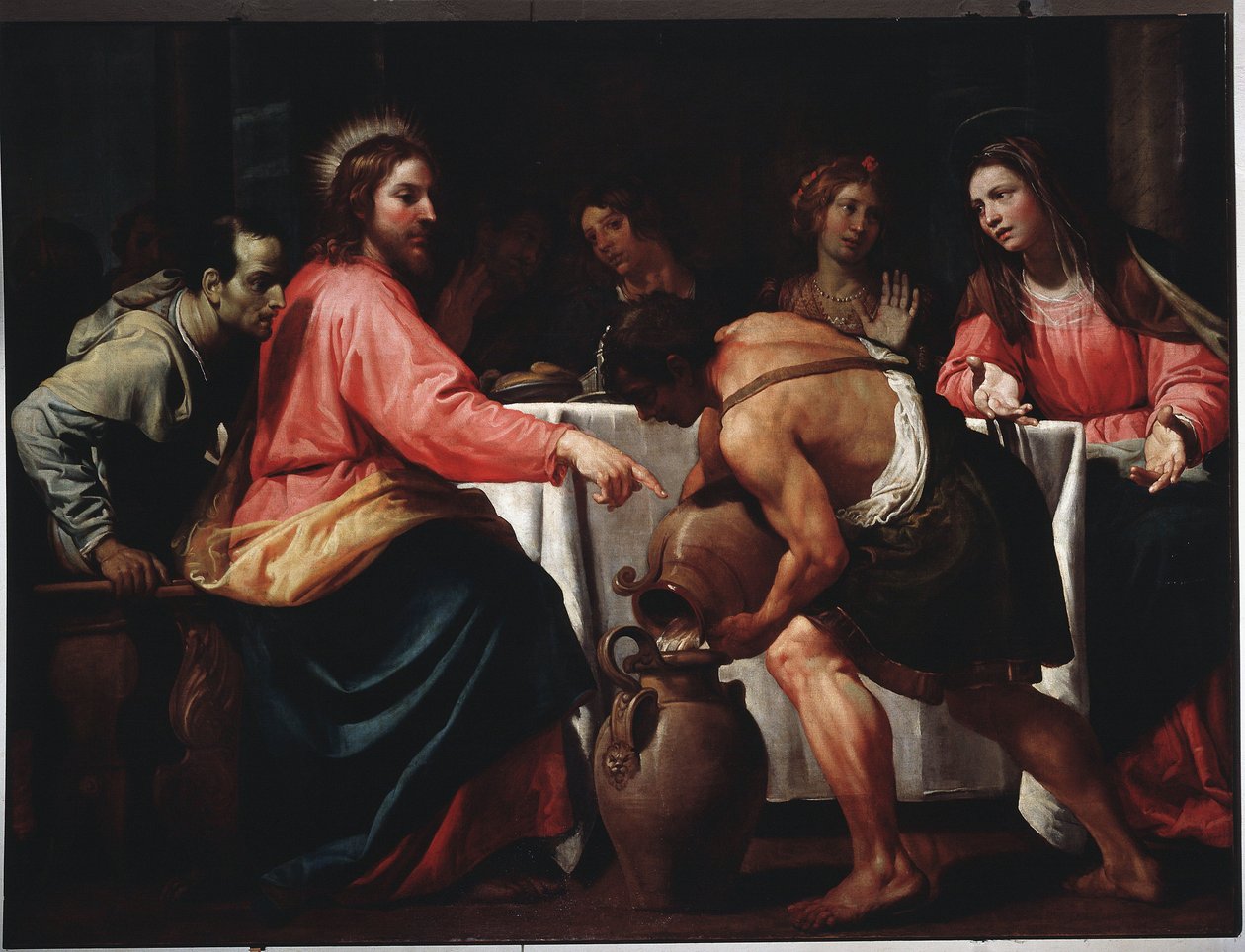 Bryllupet på Cana (olje på lerret av Bernardo Strozzi