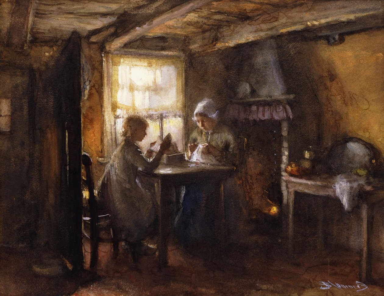 En stille ettermiddag, av Bernardus Johannes Blommers or Bloomers