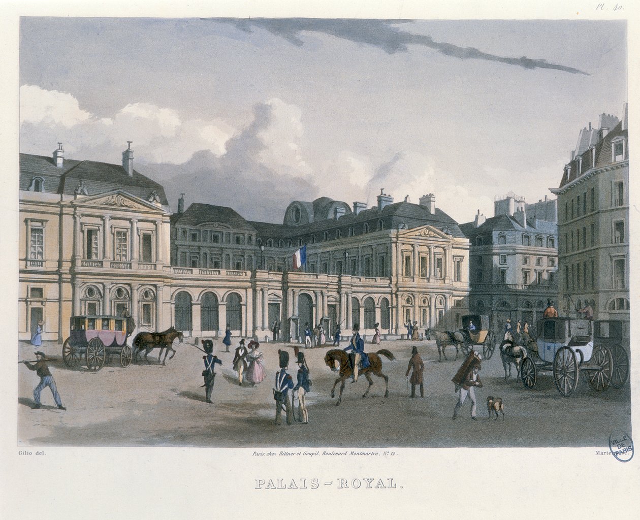 Palais-Royal, Paris, 1832 av Bernhard Schmidt