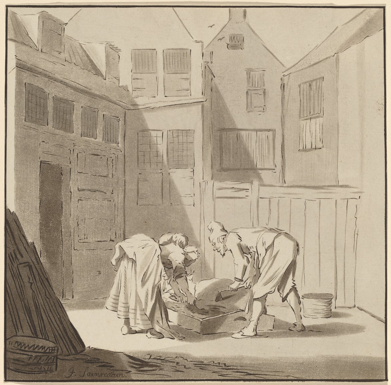 Hog Slaughterers, 1778, utgitt 1787. av Bernhard Schreuder