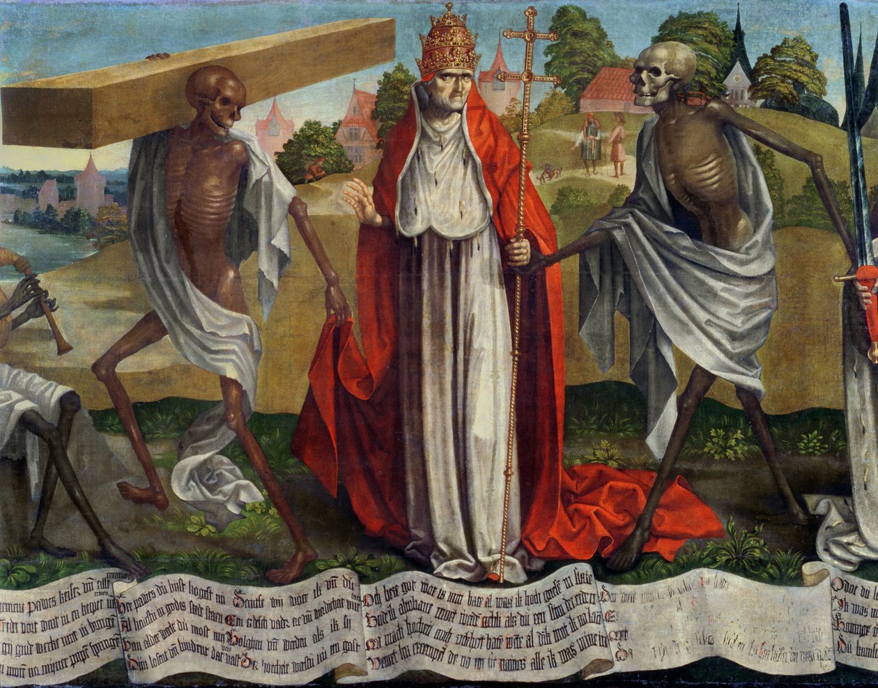 Danse Macabre: Pope (detalj) (se 197685, 197686) av Bernt Notke