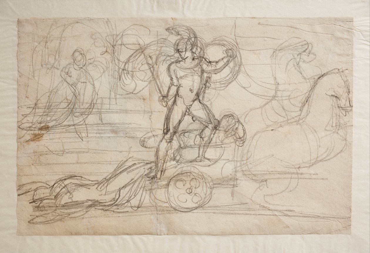 Achilles sporer Hectors kropp etter vognen. Paolo og Francesca, av Bertel Thorvaldsen