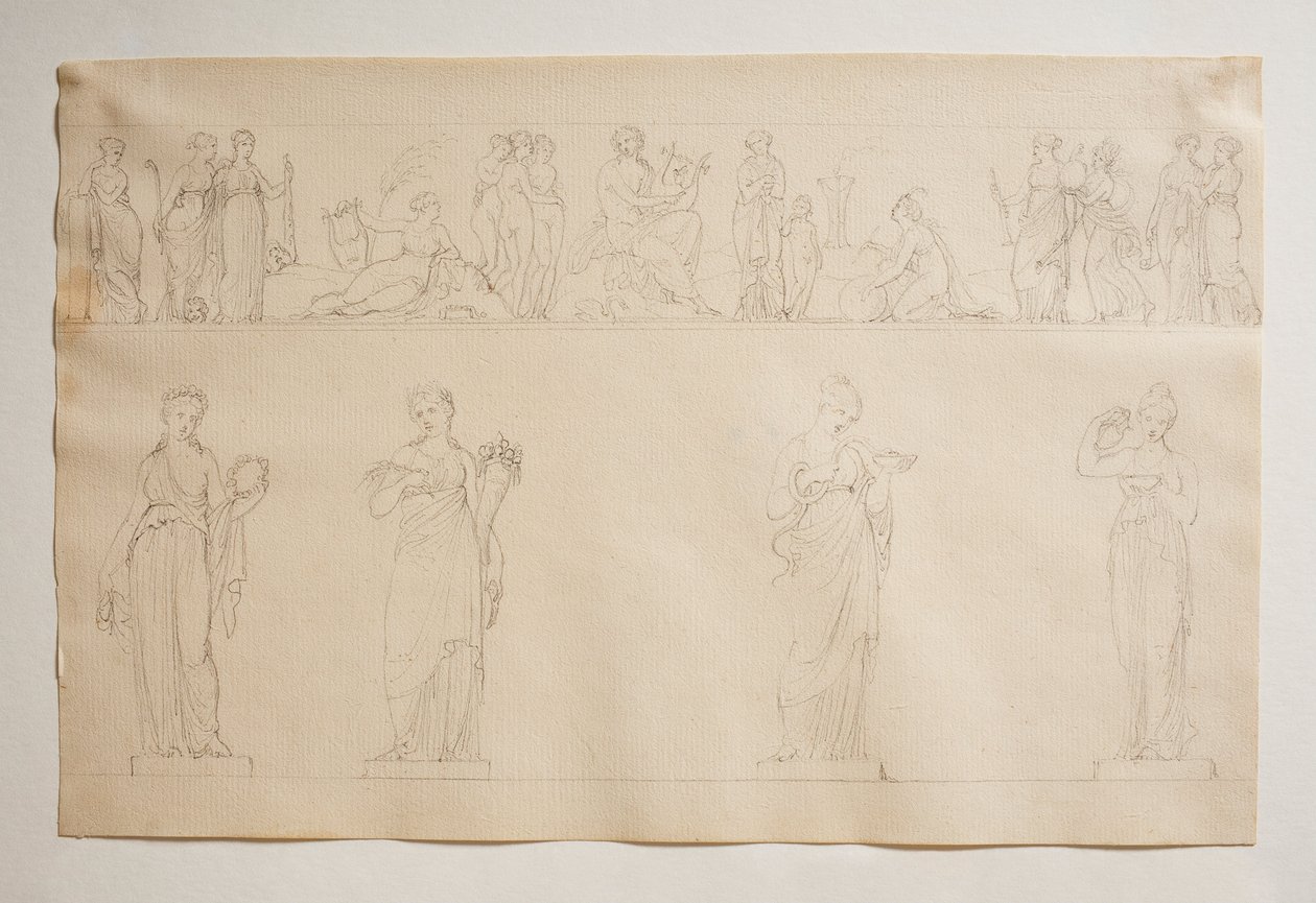 Apollo, nådene og musene av Bertel Thorvaldsen