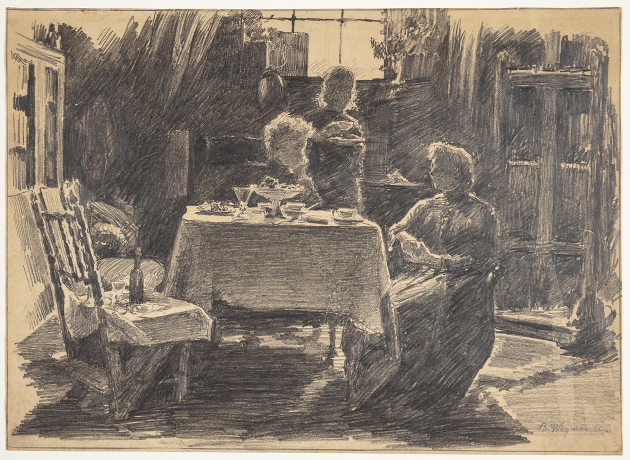 Ettermiddagste i kunstnerens atelier av Bertha Wegmann