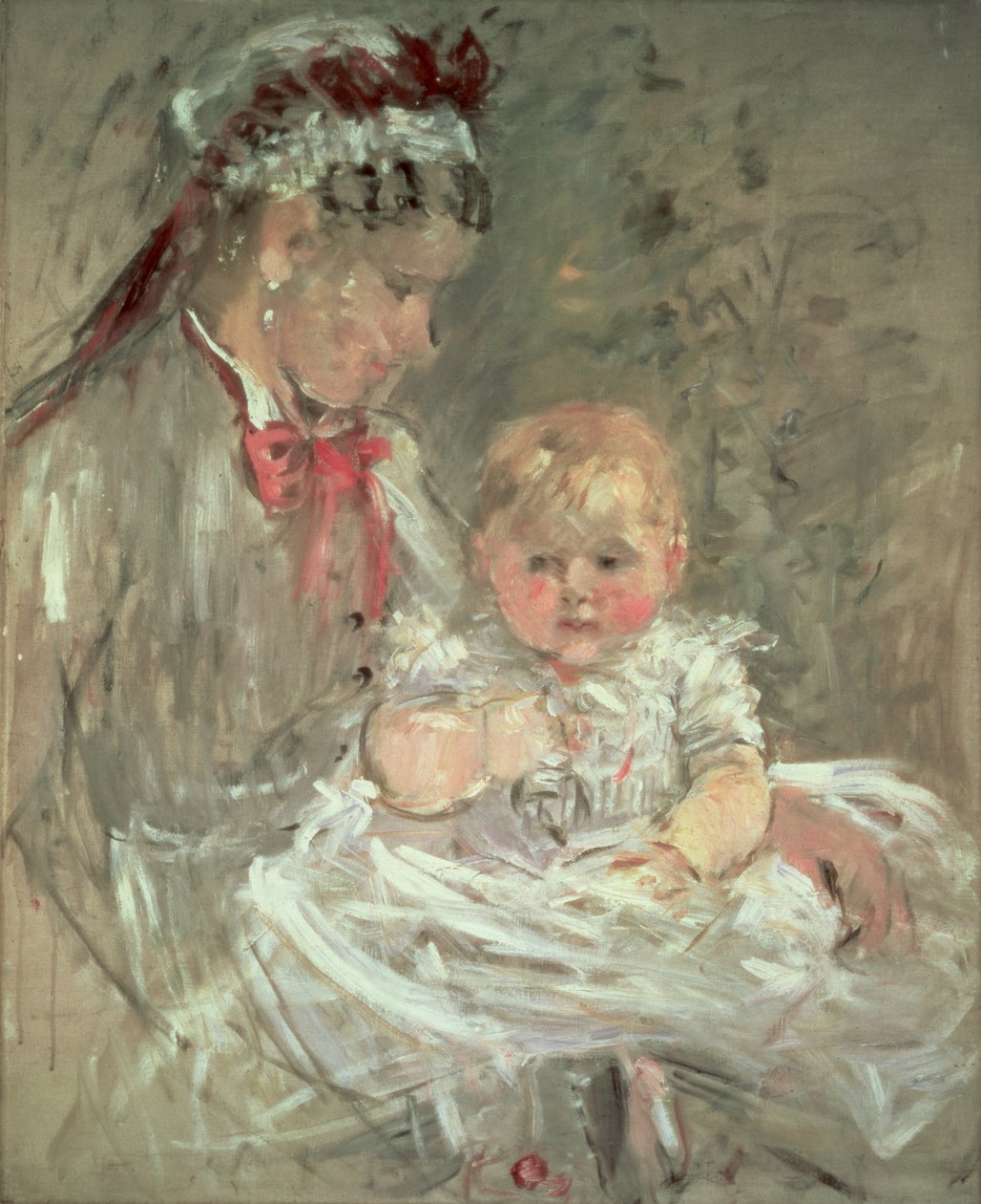 Julie Manet og sykepleieren hennes av Berthe Morisot