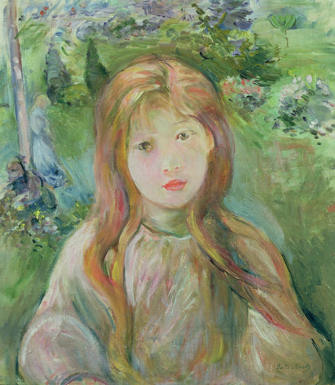 Lille jente i Mesnil, 1892 av Berthe Morisot
