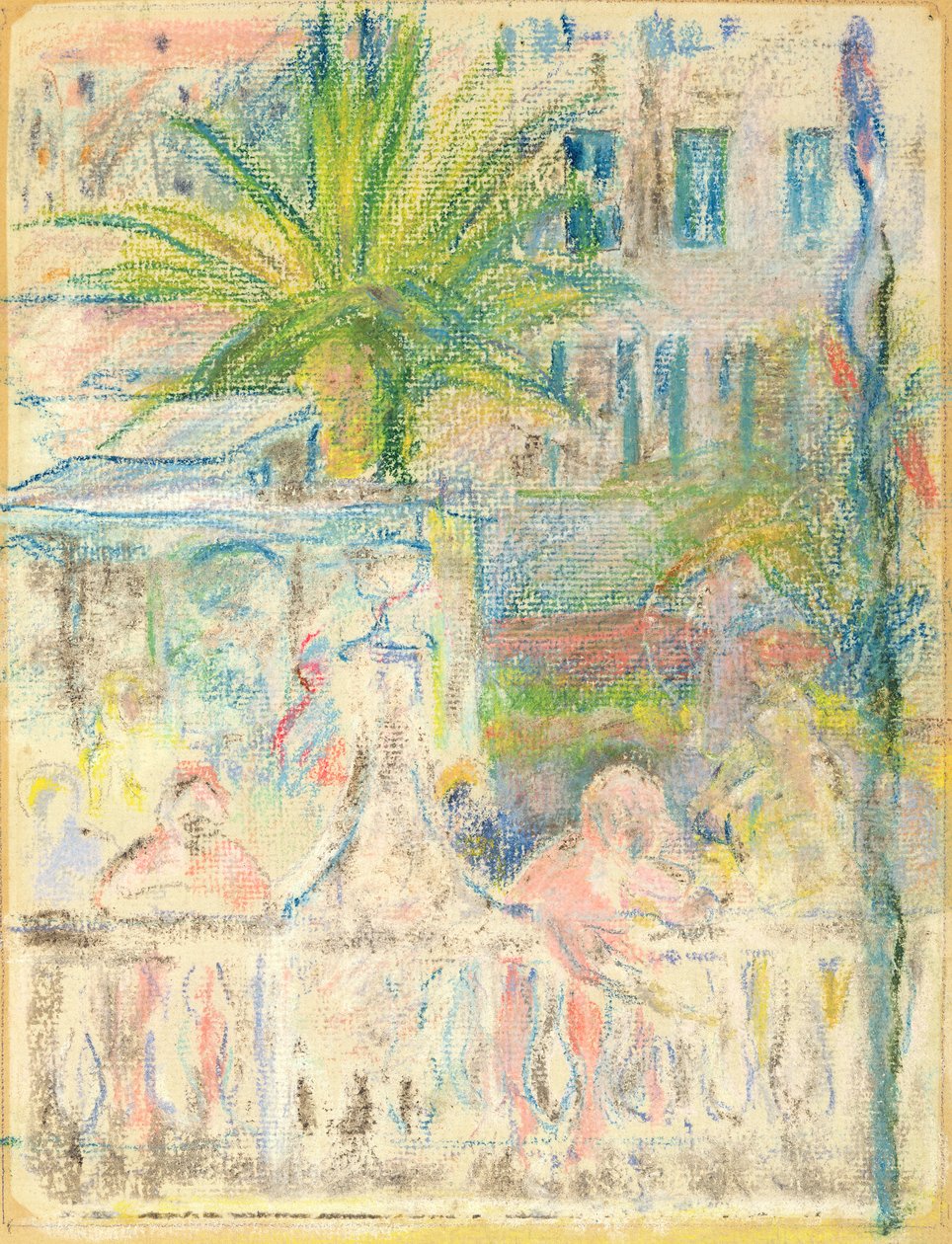 The Nice Carnival, 1889 (pastell på papir) av Berthe Morisot