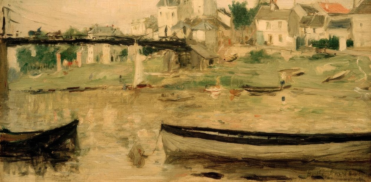 Båter på Seinen av Berthe Morisot