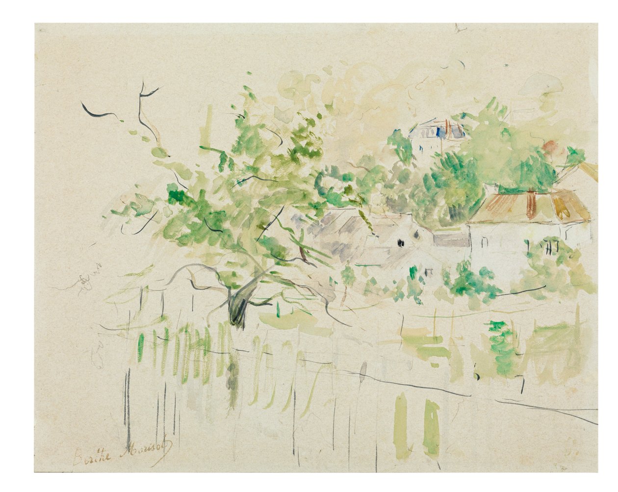 Bougival, 1884 av Berthe Morisot
