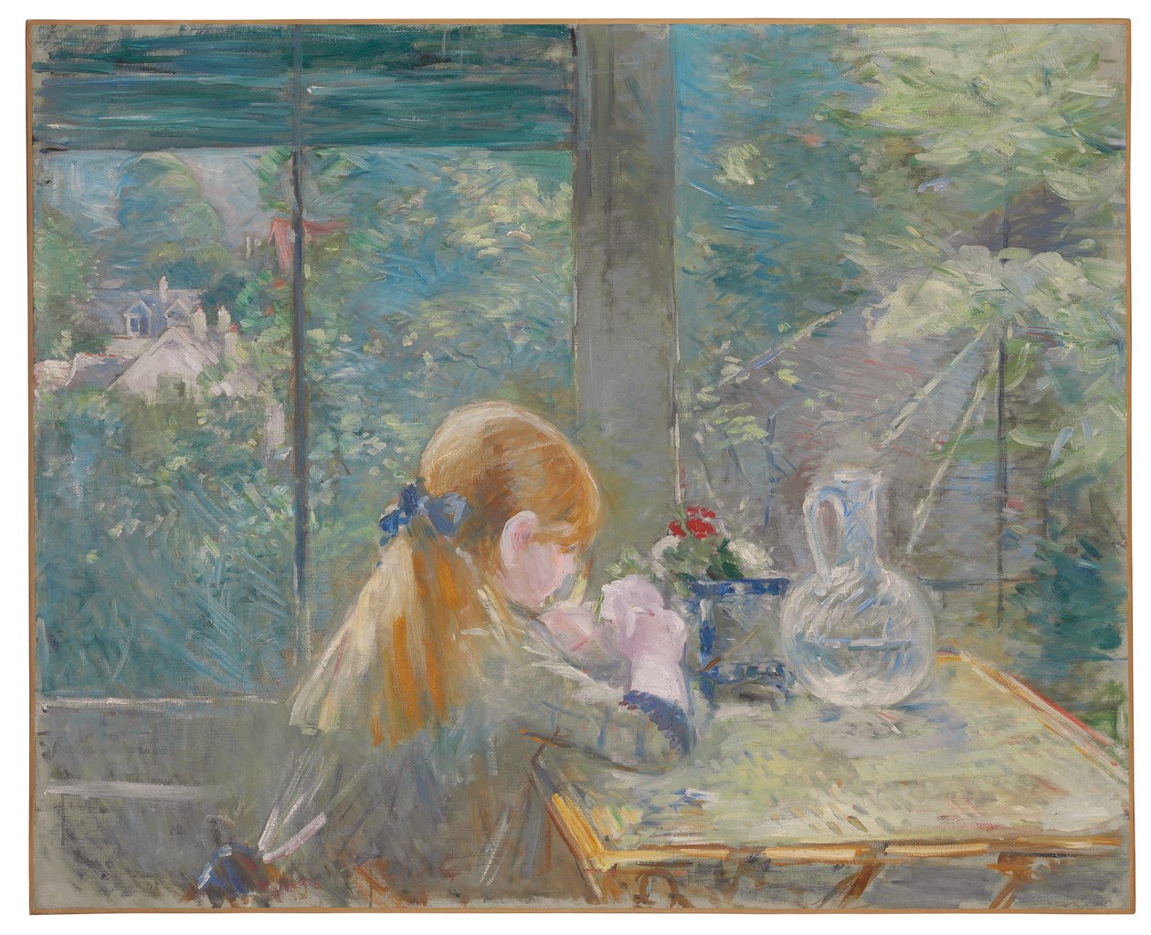 På verandaen, 1884 av Berthe Morisot