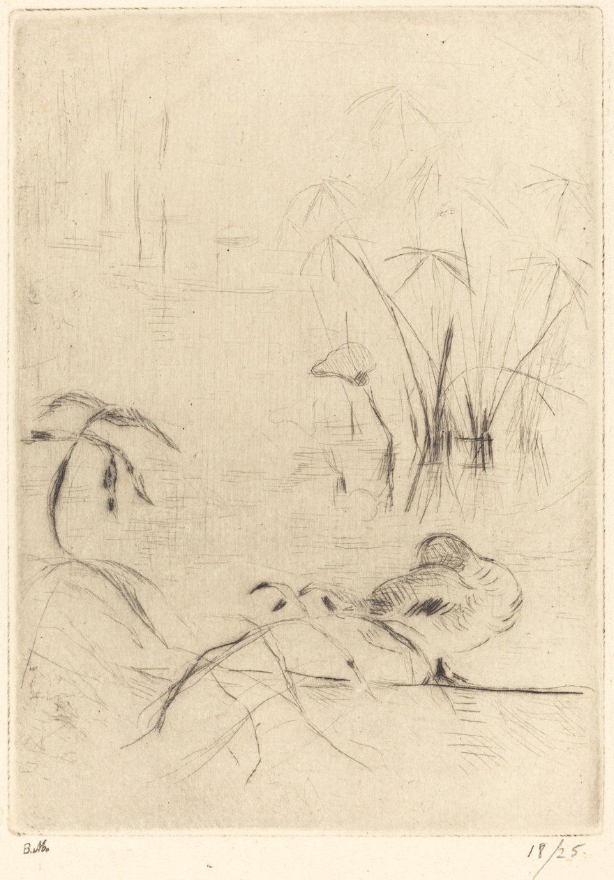 Ender hviler på bredden av Berthe Morisot