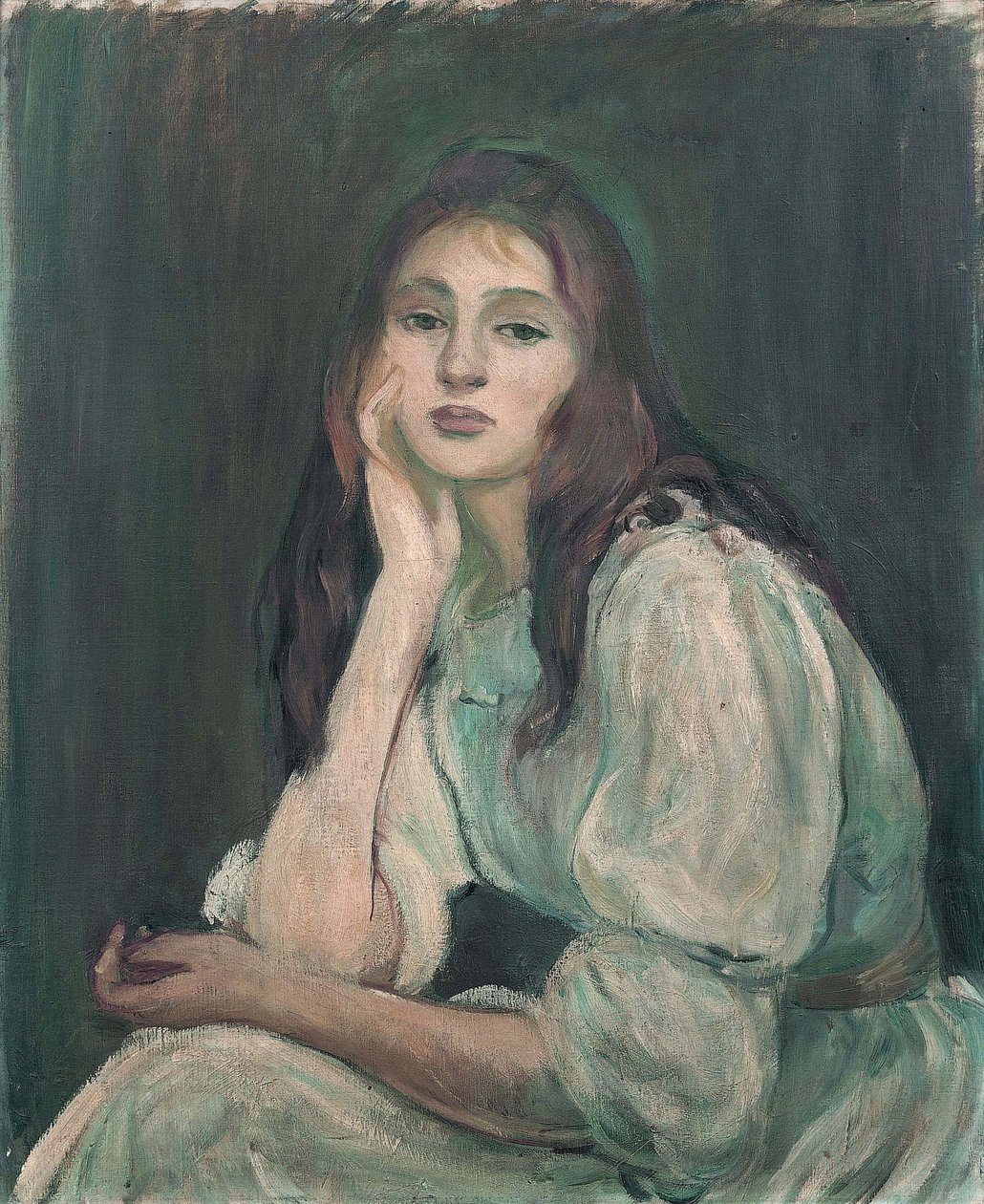 Julie dagdrømmer Julie drømmer, 1894 av Berthe Morisot