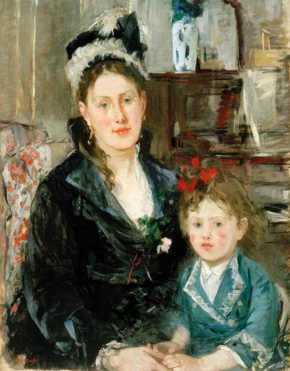 Fru Boursier og hennes datter av Berthe Morisot