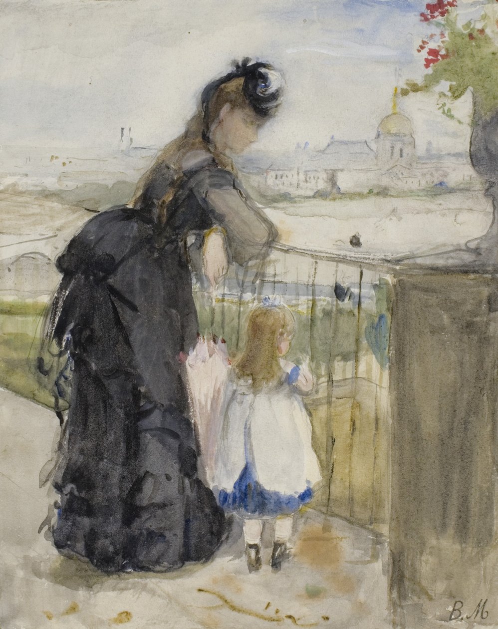 På balkongen, 1871-72 av Berthe Morisot