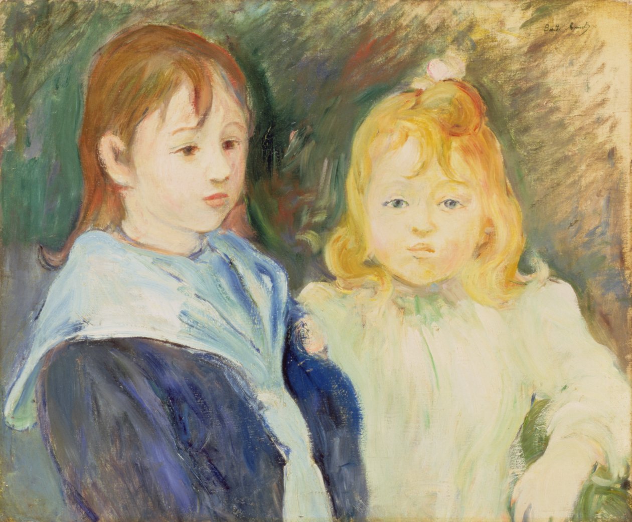 Portrett av to barn, 1893 av Berthe Morisot