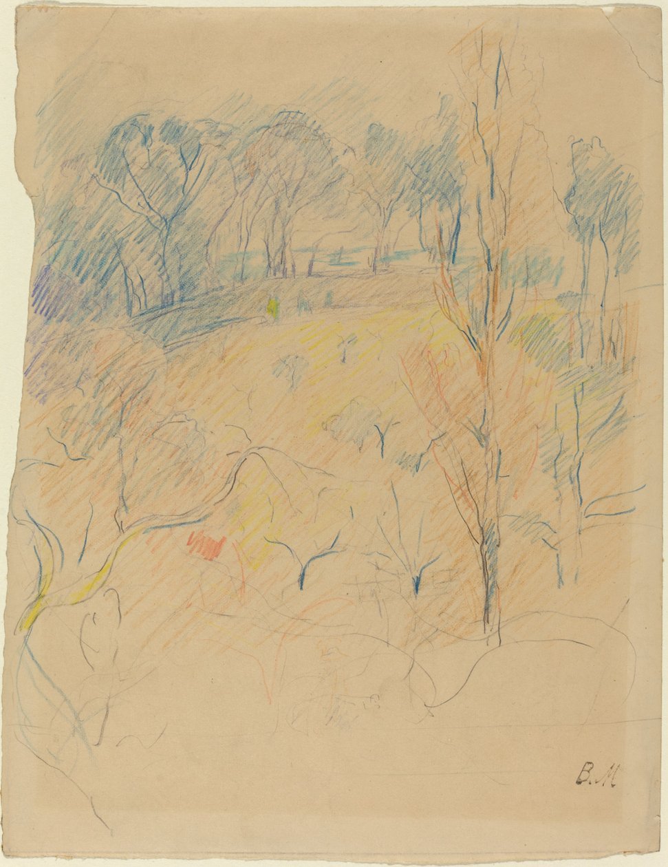 Vårlandskap, ca. 18901891. av Berthe Morisot