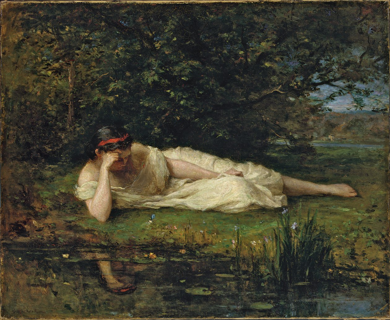 Studie ved vannkanten, 1864 av Berthe Morisot