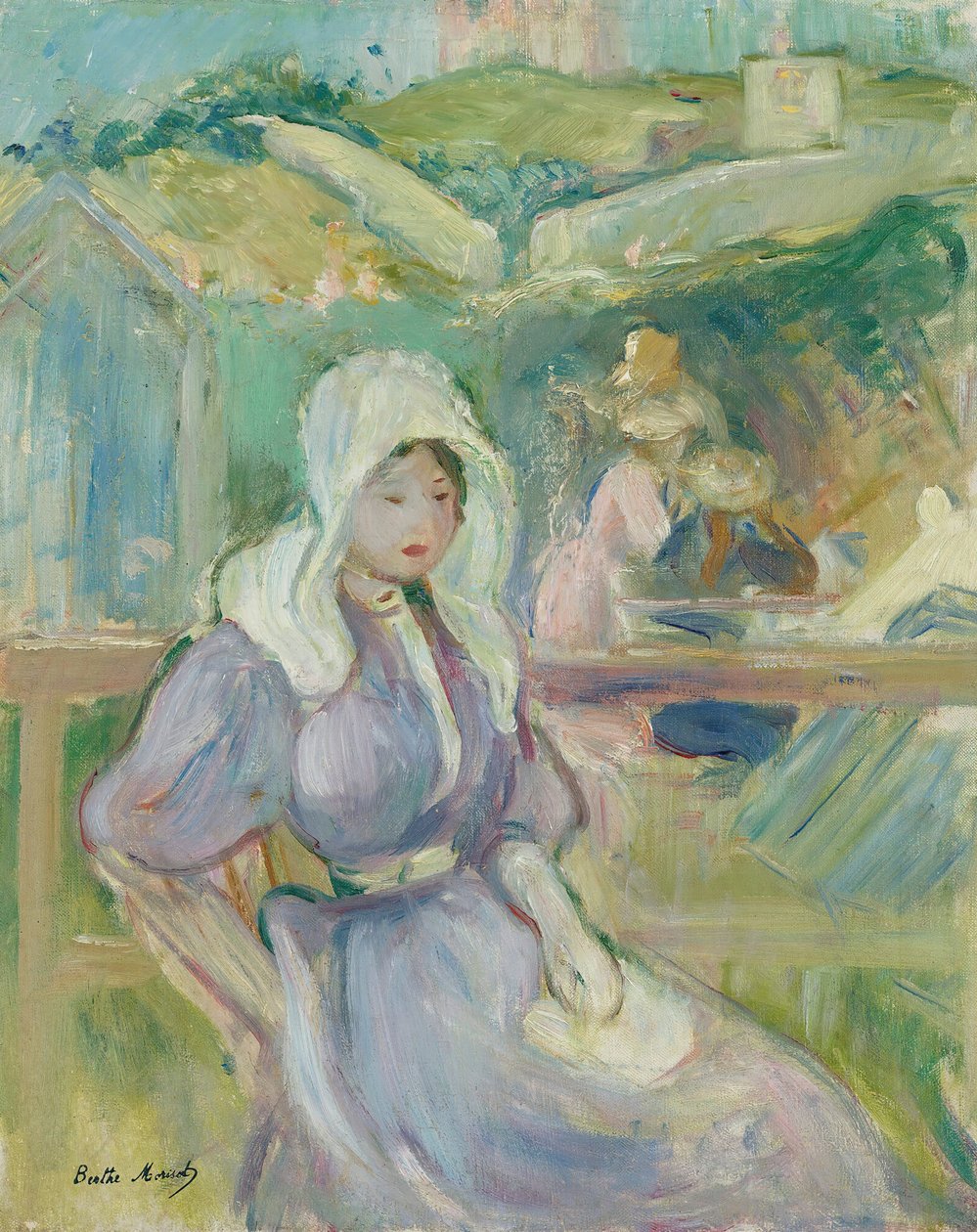 På stranden ved Portrieux, 1894. av Berthe Morisot