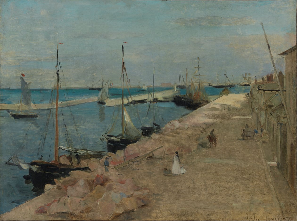 Havnen i Cherbourg av Berthe Morisot