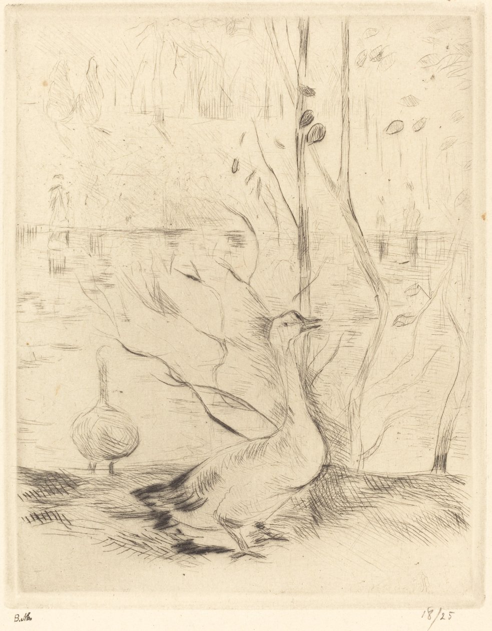 Gå i Boulougne-skogen, 18881890. av Berthe Morisot