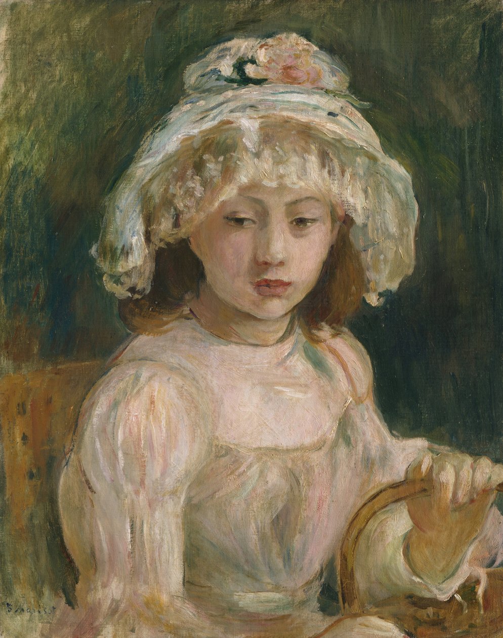 Ung jente med hatt, 1892. av Berthe Morisot