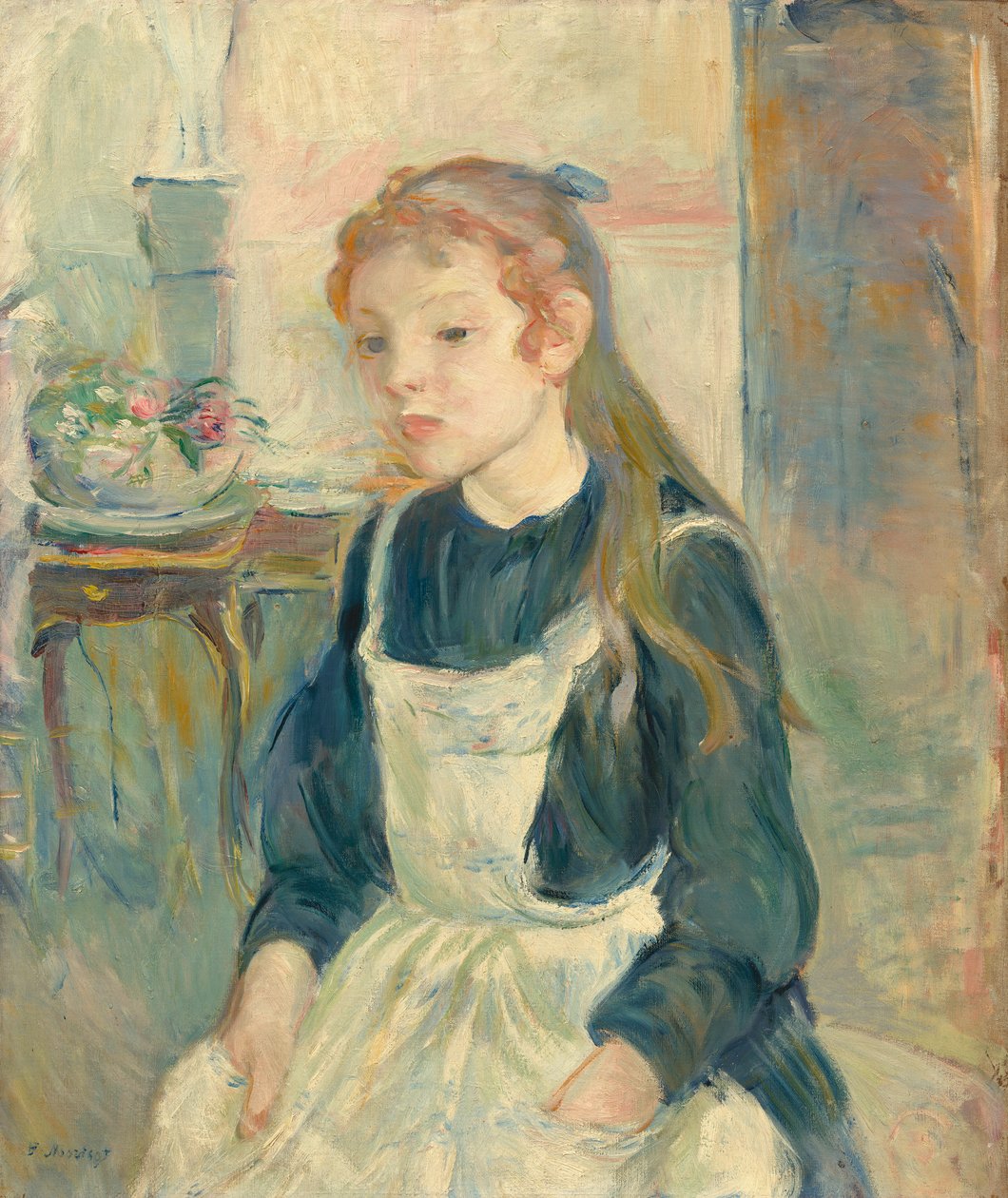 Ung jente med forkle av Berthe Morisot