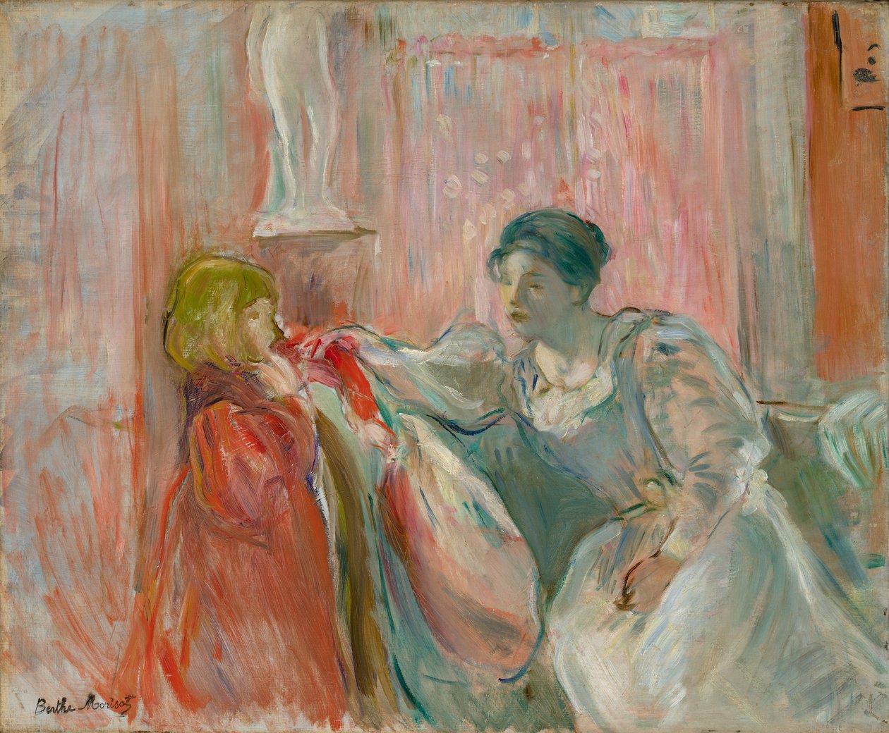 Ung kvinne og barn av Berthe Morisot