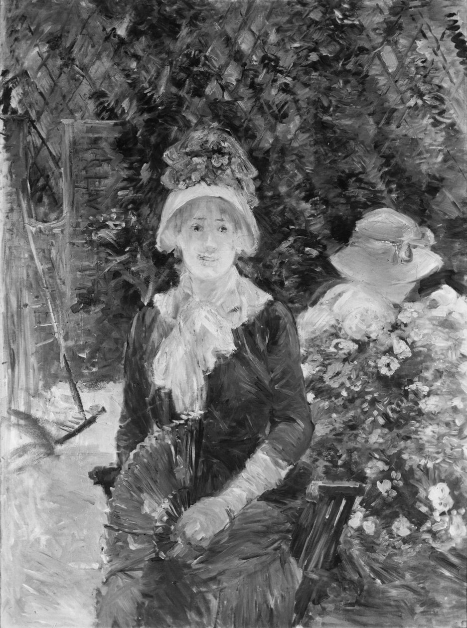 Ung kvinne i en hage av Berthe Morisot