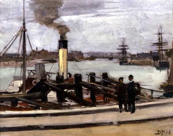 Thames Shipping av Bertram Priestman
