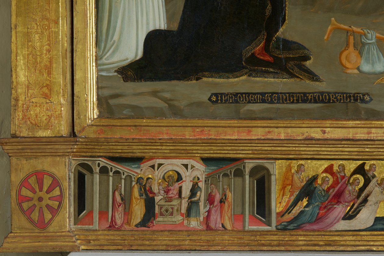Detalj fra Nativity (tempera på tre) av Bicci di Lorenzo