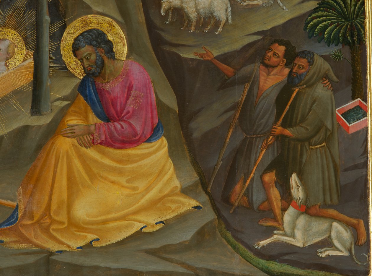 Detalj fra Nativity (tempera på tre) av Bicci di Lorenzo