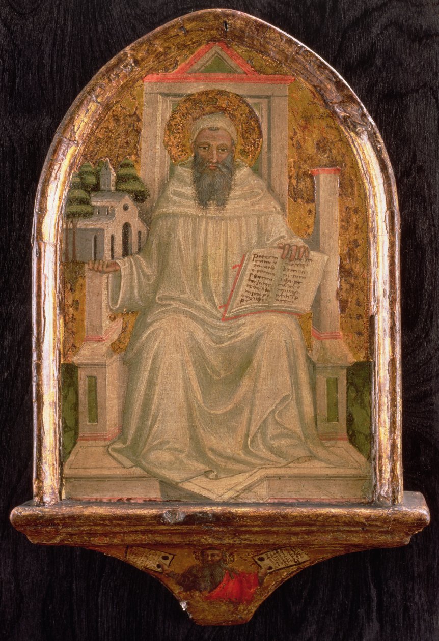 St. Romuald (d.1027) (tempera på panel) av Bicci di Lorenzo