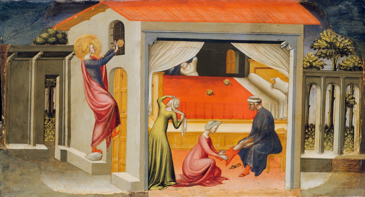 Saint Nicholas forsyner medgift, 1433-35. av Bicci di Lorenzo