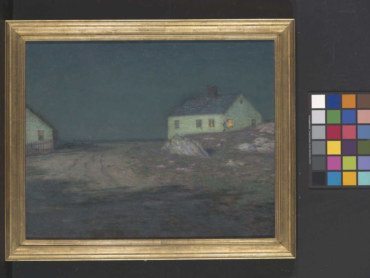 The Harbour Light (olje på lerret) av Birge Harrison