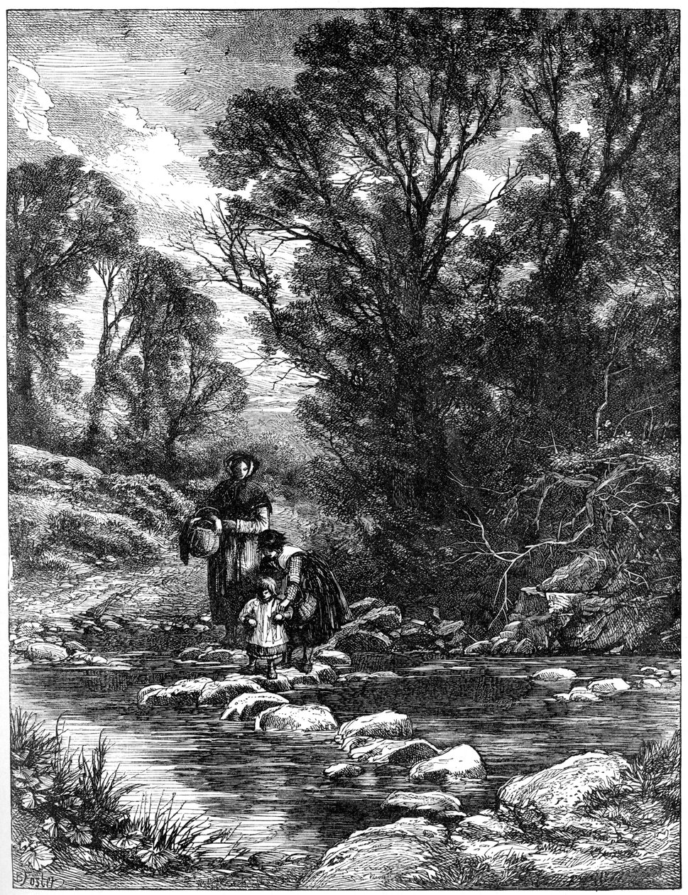 Stepping Stones, ca 1930-tallet. av Birket Foster