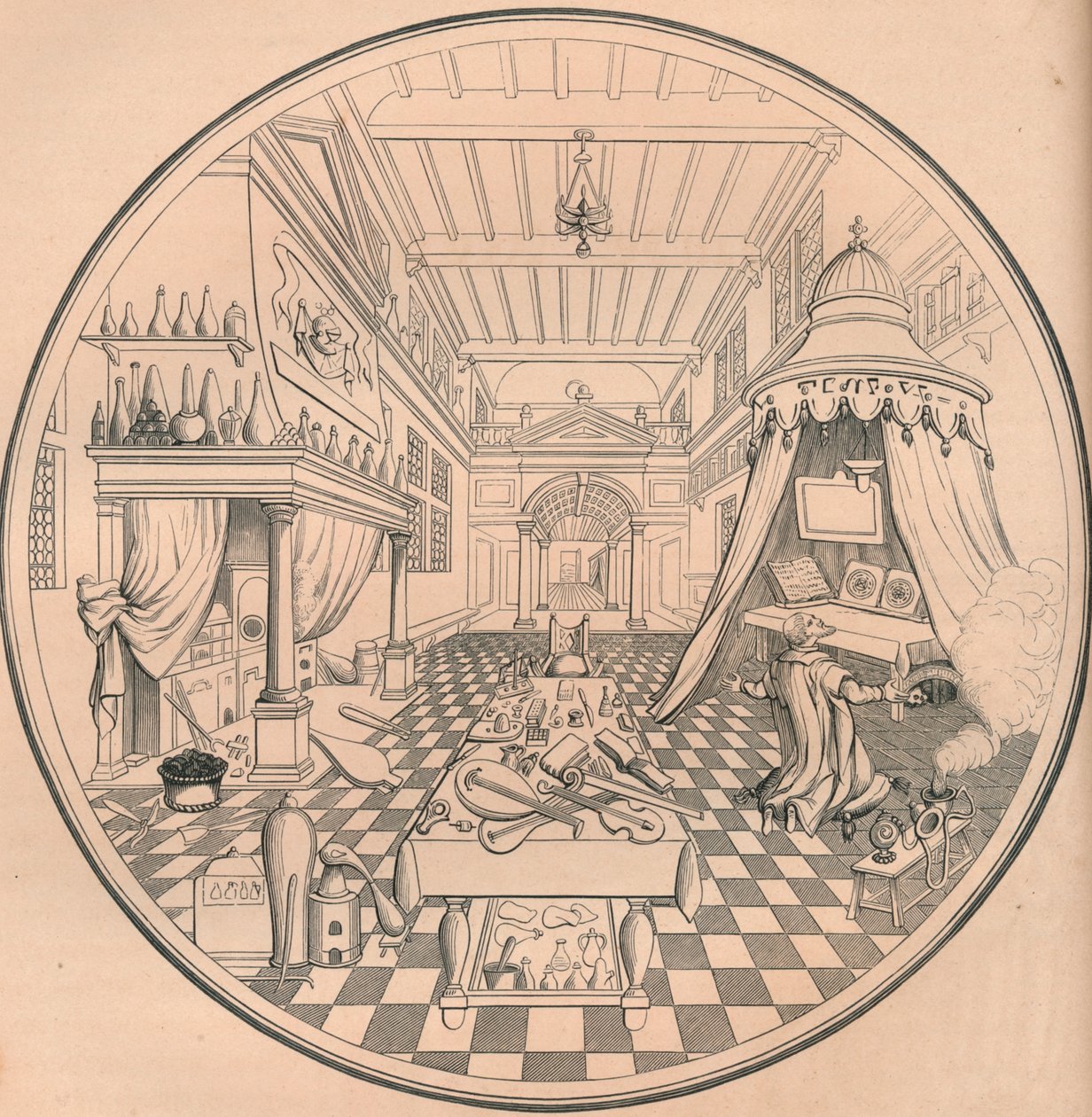 Alkymisten, 1500-tallet, 1849. av Bisson and Cottard