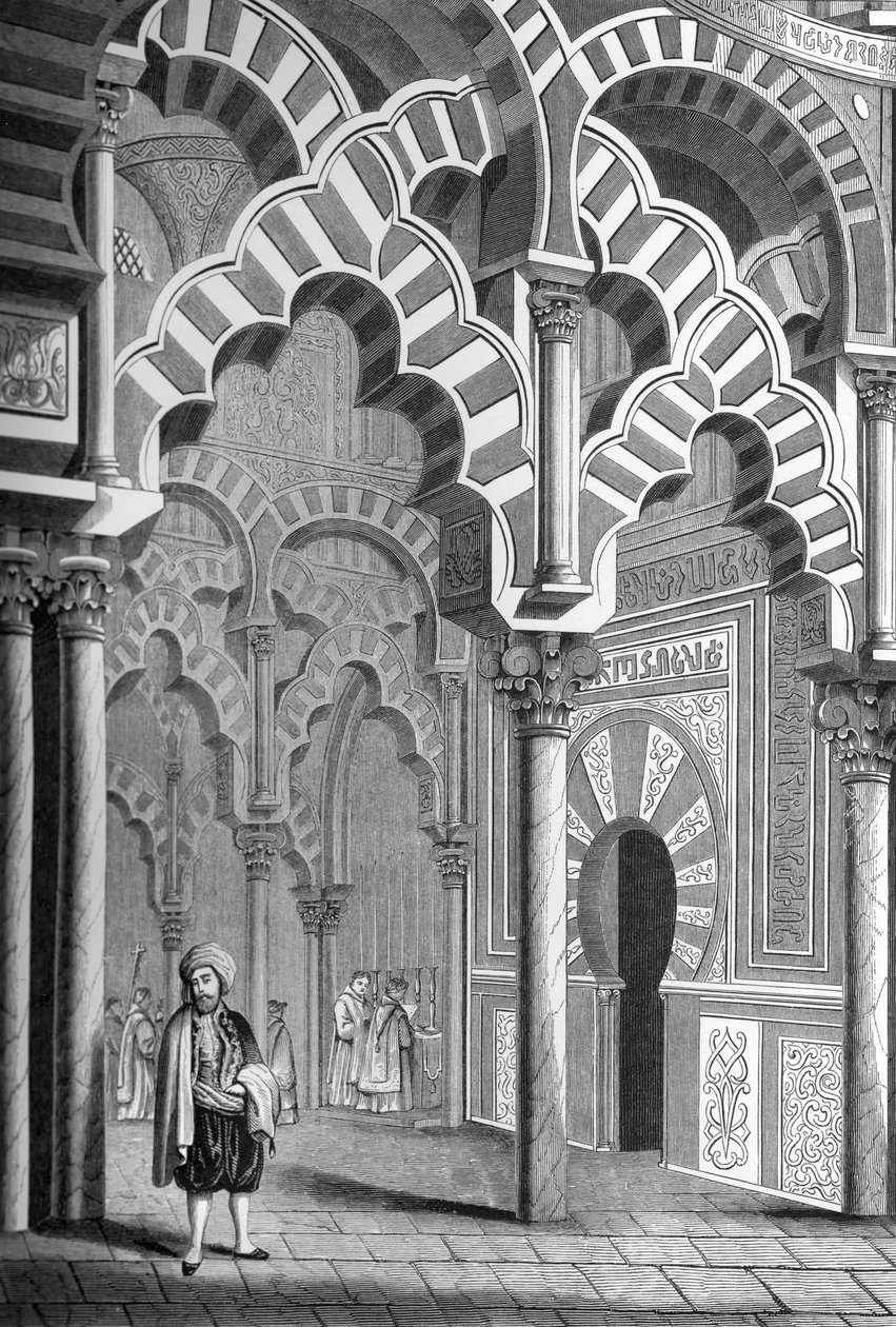 The Mezquita, Cordoba, Spania, 1849. av Bisson and Cottard