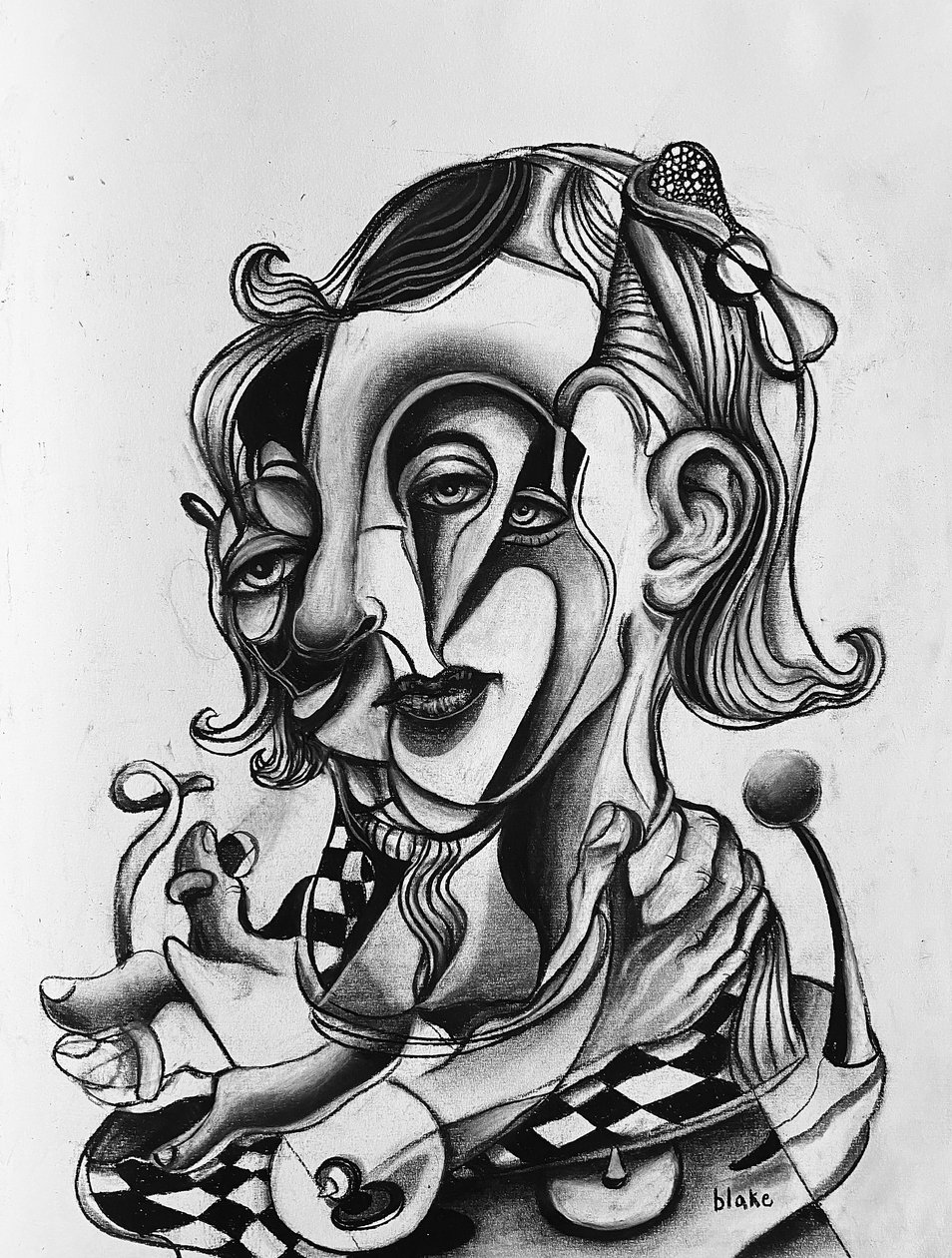 Picasso In Love, ca. 2021 (Kull på papir) av Blake Munch