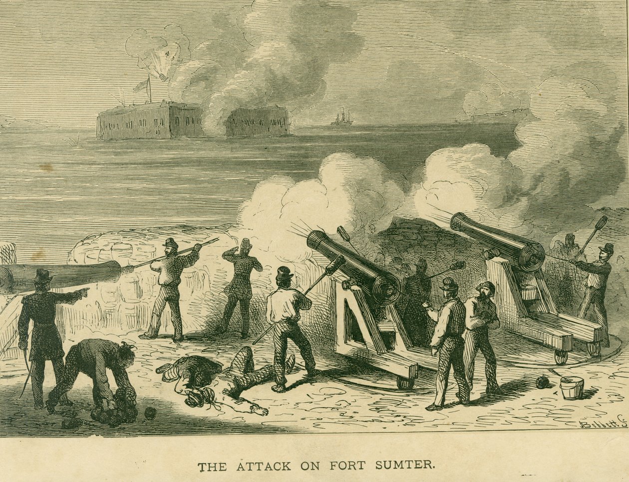 Angrepet på Fort Sumter av Bobbett